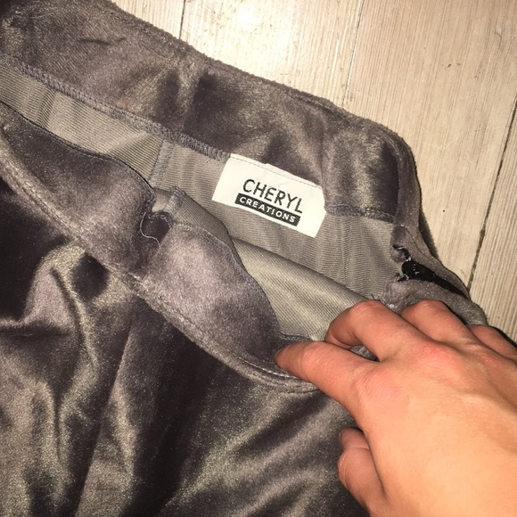 Fur Grey Mini Skirt - Picture 3 of 4